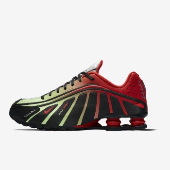 Nike Shox R4 Neymar Jr. - Férfi Utcai Cipő - Fekete/Metal Titán/Világos Zöld/Piros